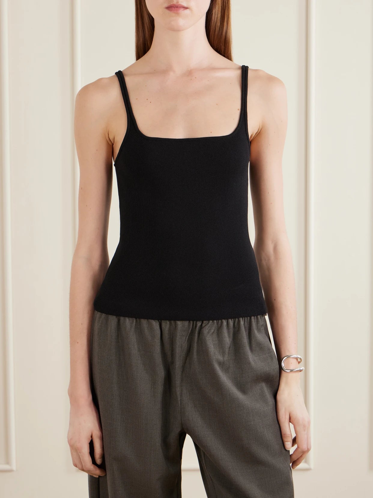 Rib-knitted Jersey Tank