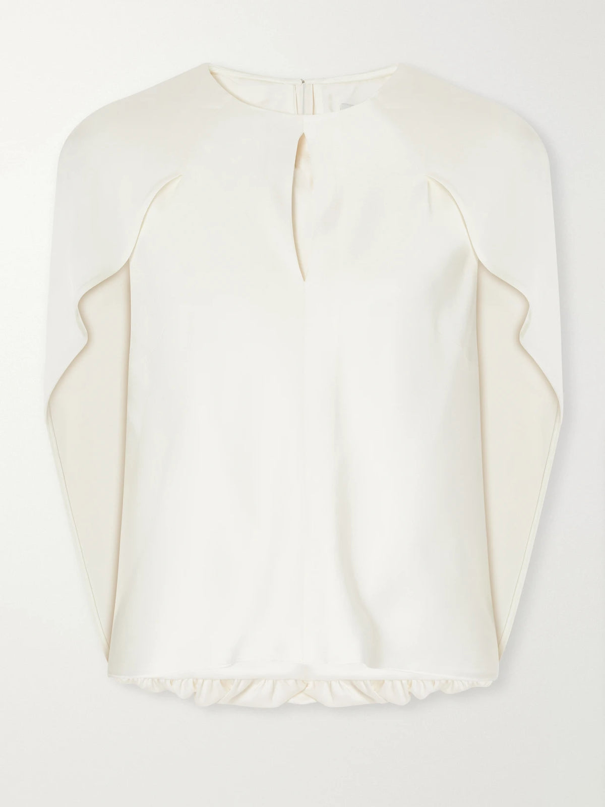 SIMKHAI Lauren Cape-effect Satin Blouse