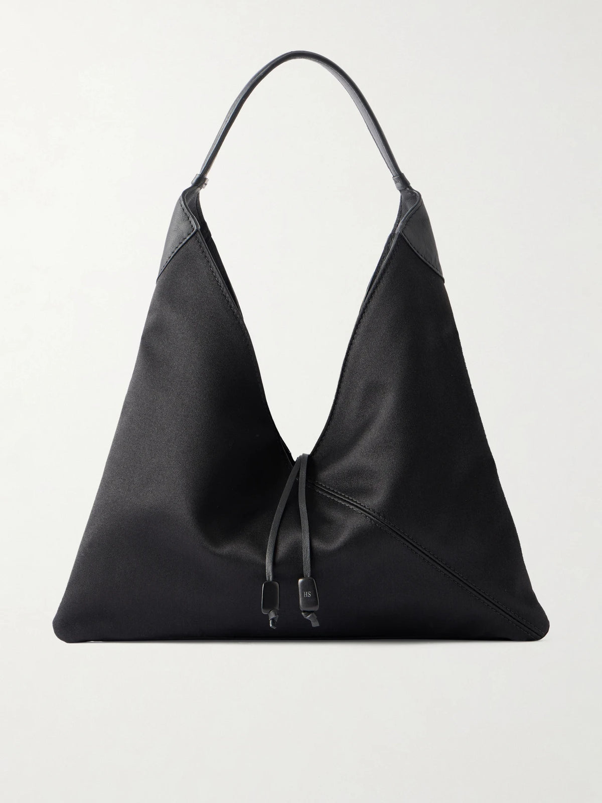 Origami Medium Leather-trimmed Satin Shoulder Bag