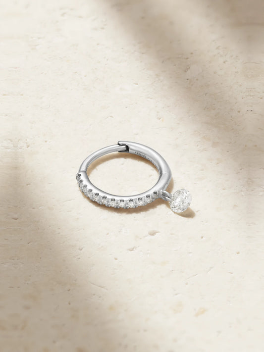 18-karat White Gold Diamond Single Earring