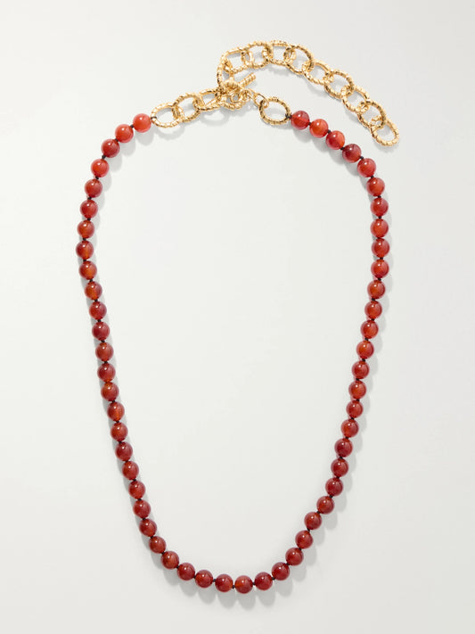 Paola Sighinolfi Grace Gold-plated Carnelian Necklace