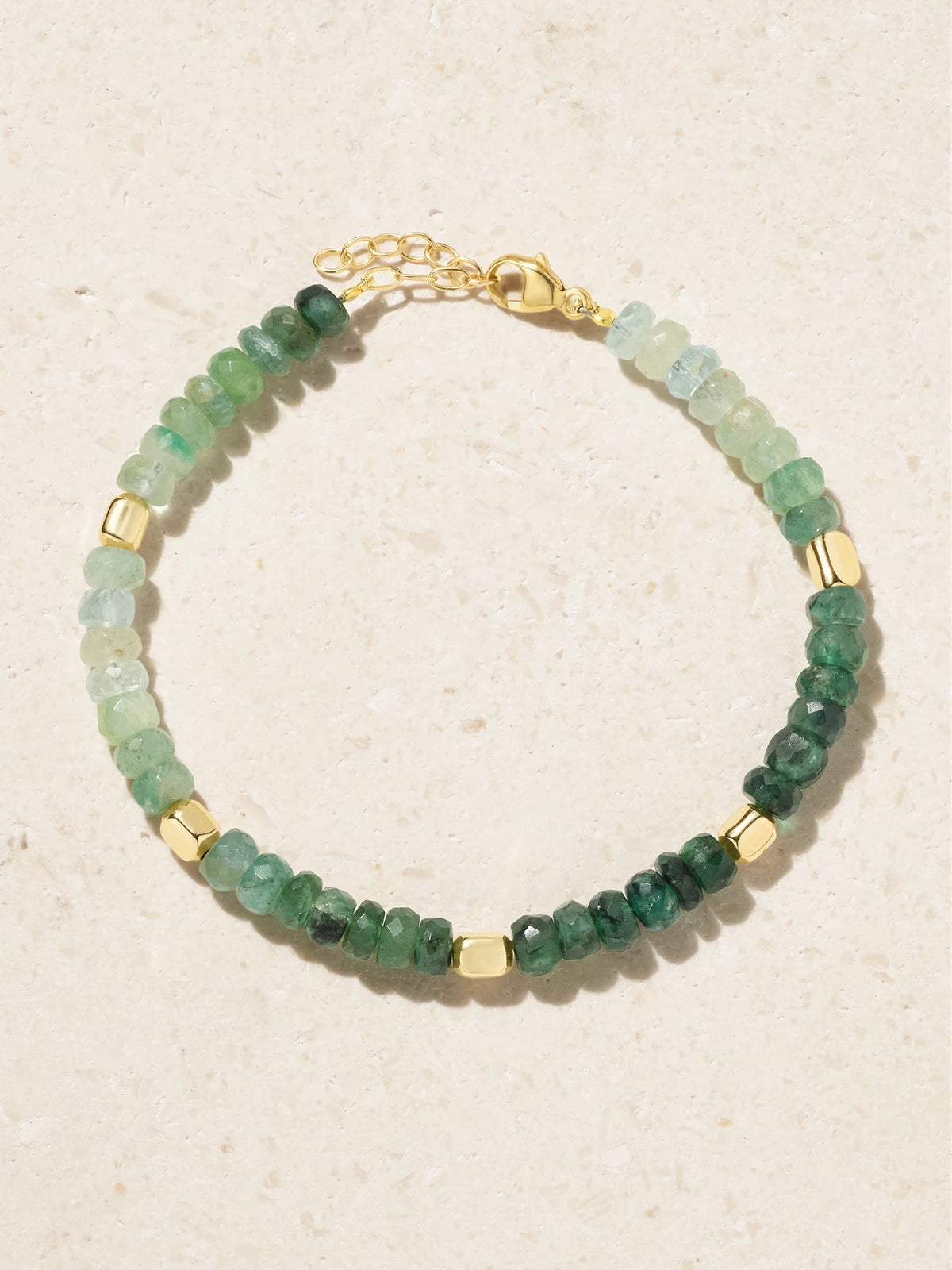 Jumbo 14-karat Gold Emerald Bracelet