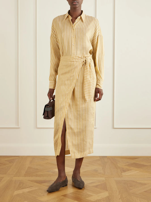 Image of Flats. Product name - Suede Ballerina Flats in Chocolate colour by brand - Brunello Cucinelli