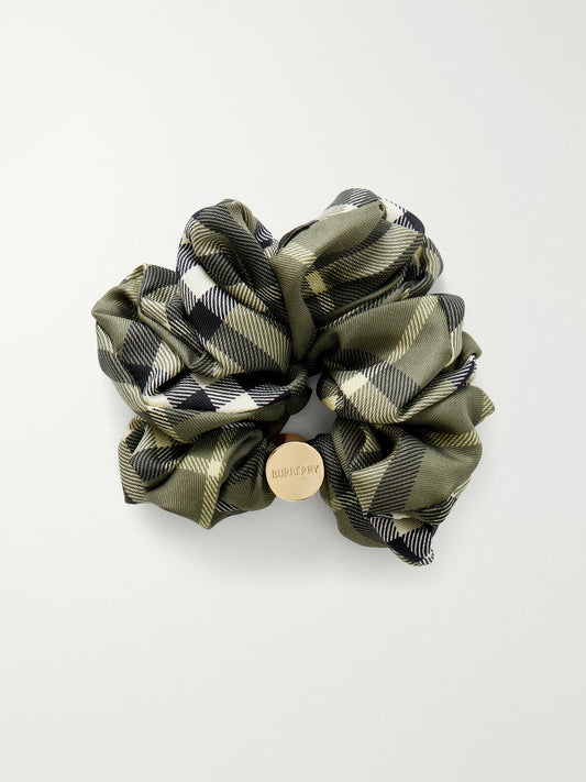 Burberry Checked Silk Scrunchie