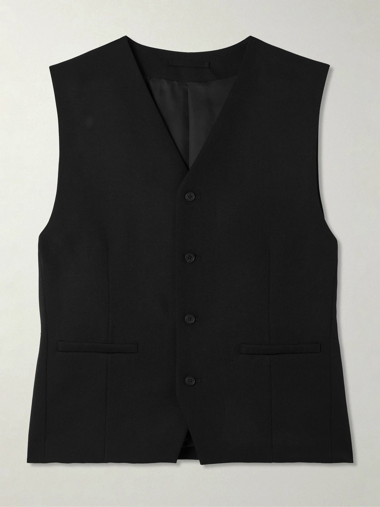Belted Wool-gabardine Vest