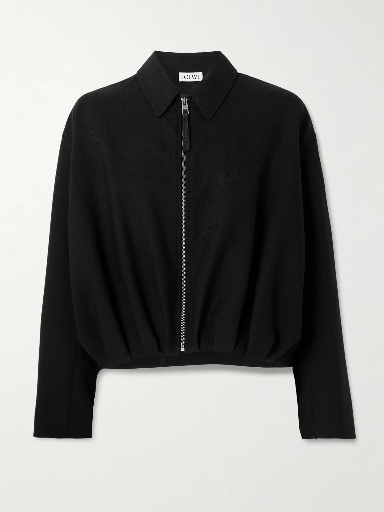 Image of Coats & Jackets. Product name - Herringbone Wool Jacket in Black colour by brand - LOEWE