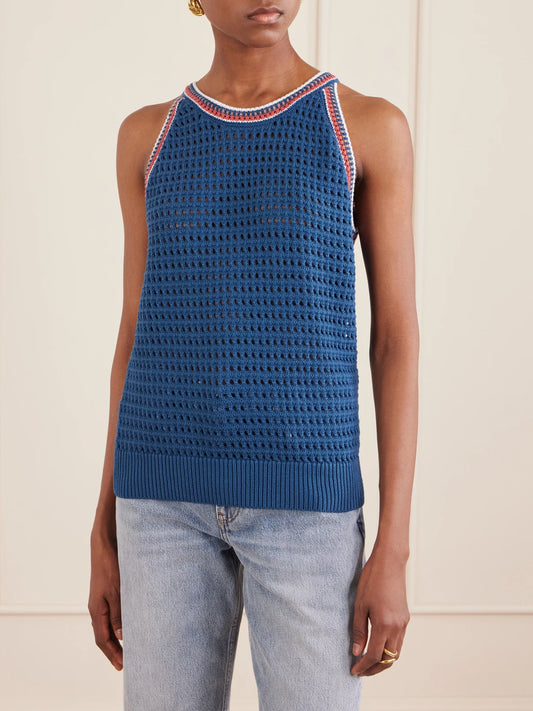 Aberg Crochet-knit Cotton Tank