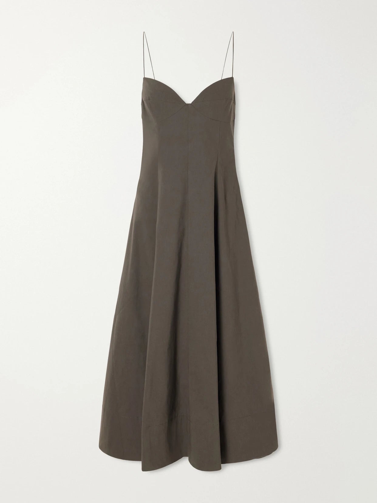 Cami Stretch Cotton-blend Poplin Midi Dress