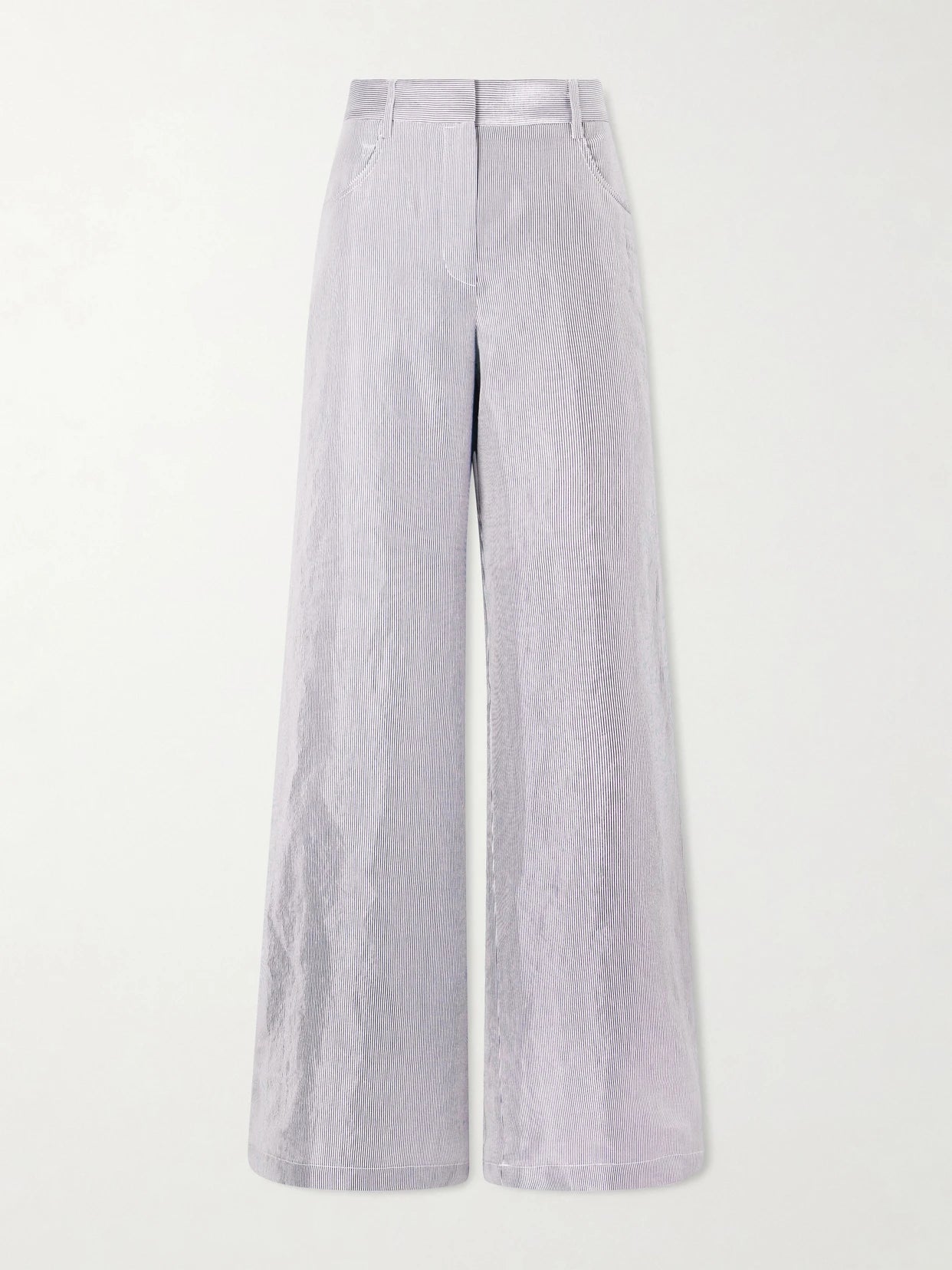 Dylan Striped Cotton-blend Gabardine Wide-leg Pants