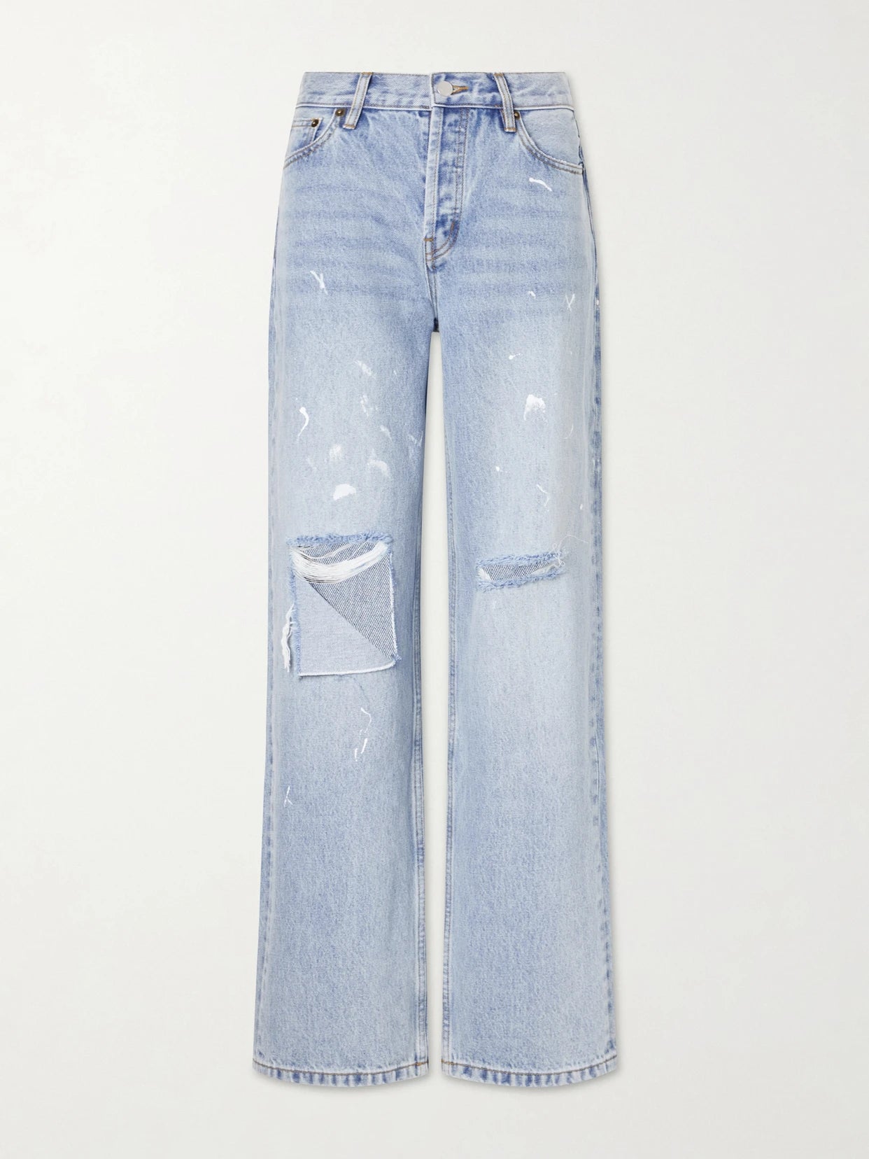 Painter Distressed Mid-rise Straight-leg Jeans