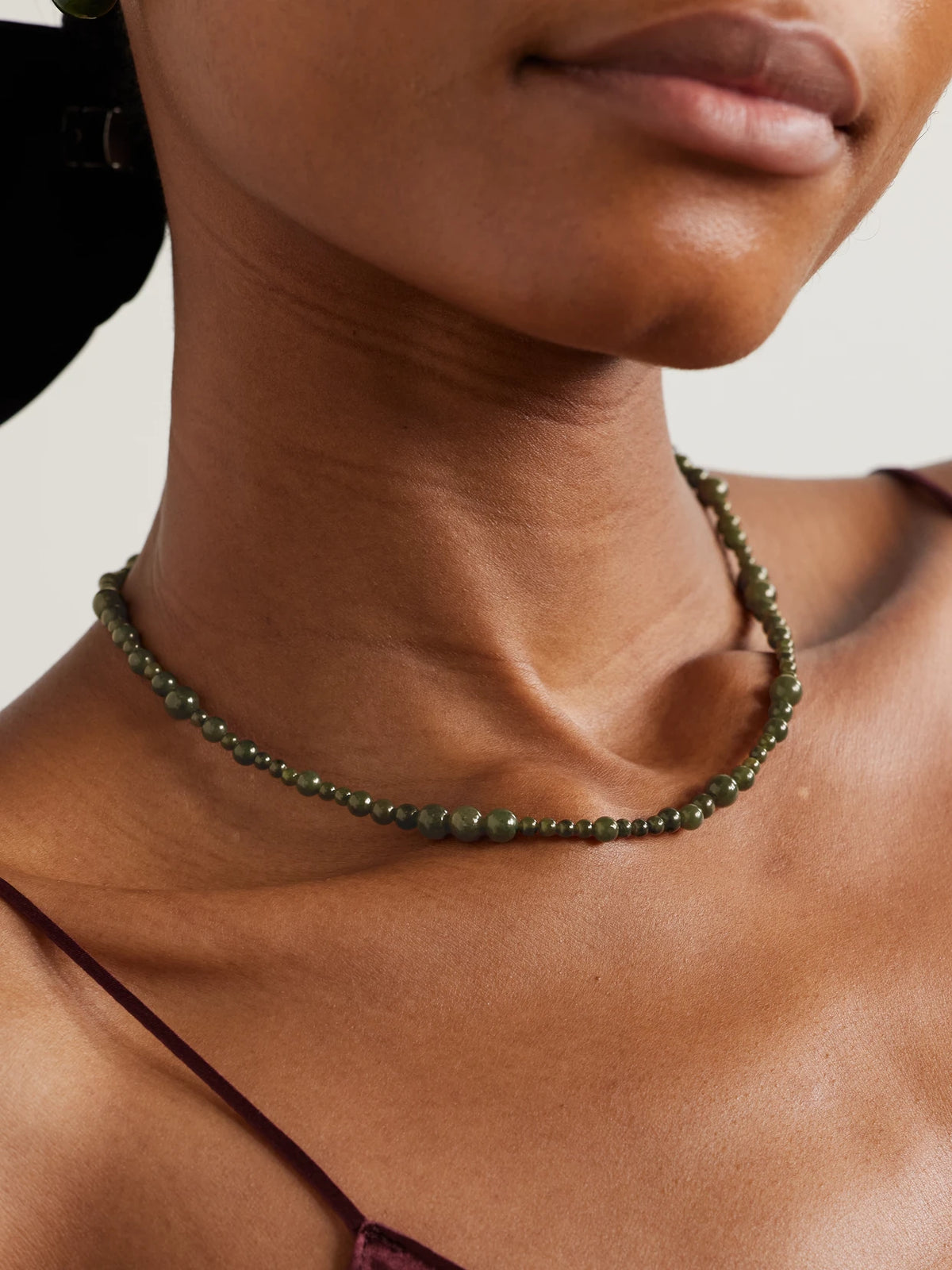 Image of Necklaces. Product name - Constellation Silver Jade Necklace in Multi colour by brand - Sophie Buhai
