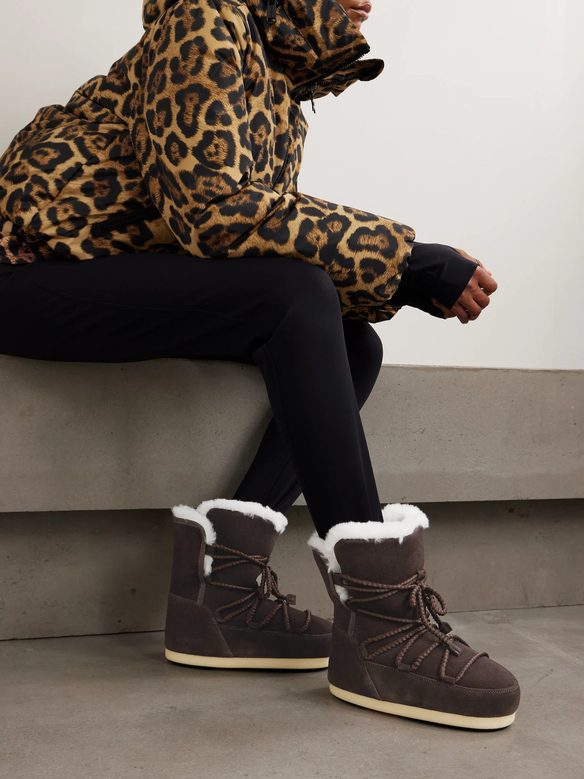 Evx Shearling-lined Suede Snow Boots