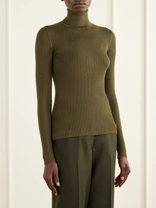 Gabriela Hearst Peppe Ribbed Cashmere-blend Sweater