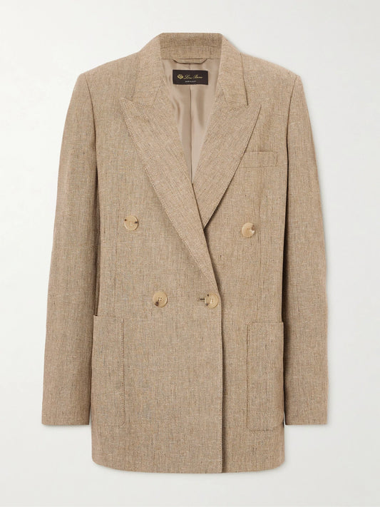 Double-breasted Linen Blazer