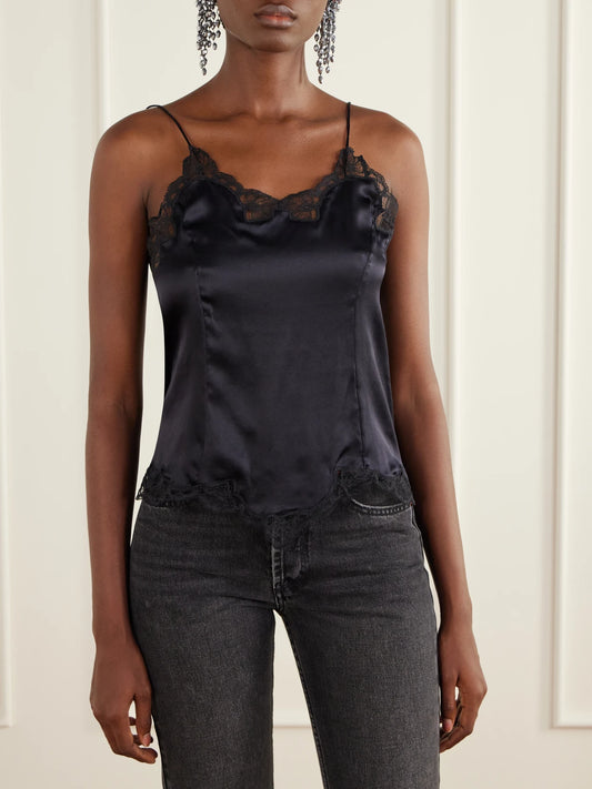 ISABEL MARANT Amael Lace-trimmed Silk-satin Cami