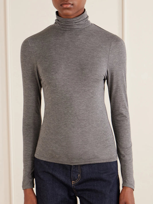 Nili Lotan Keria Stretch-jersey Turtleneck Top