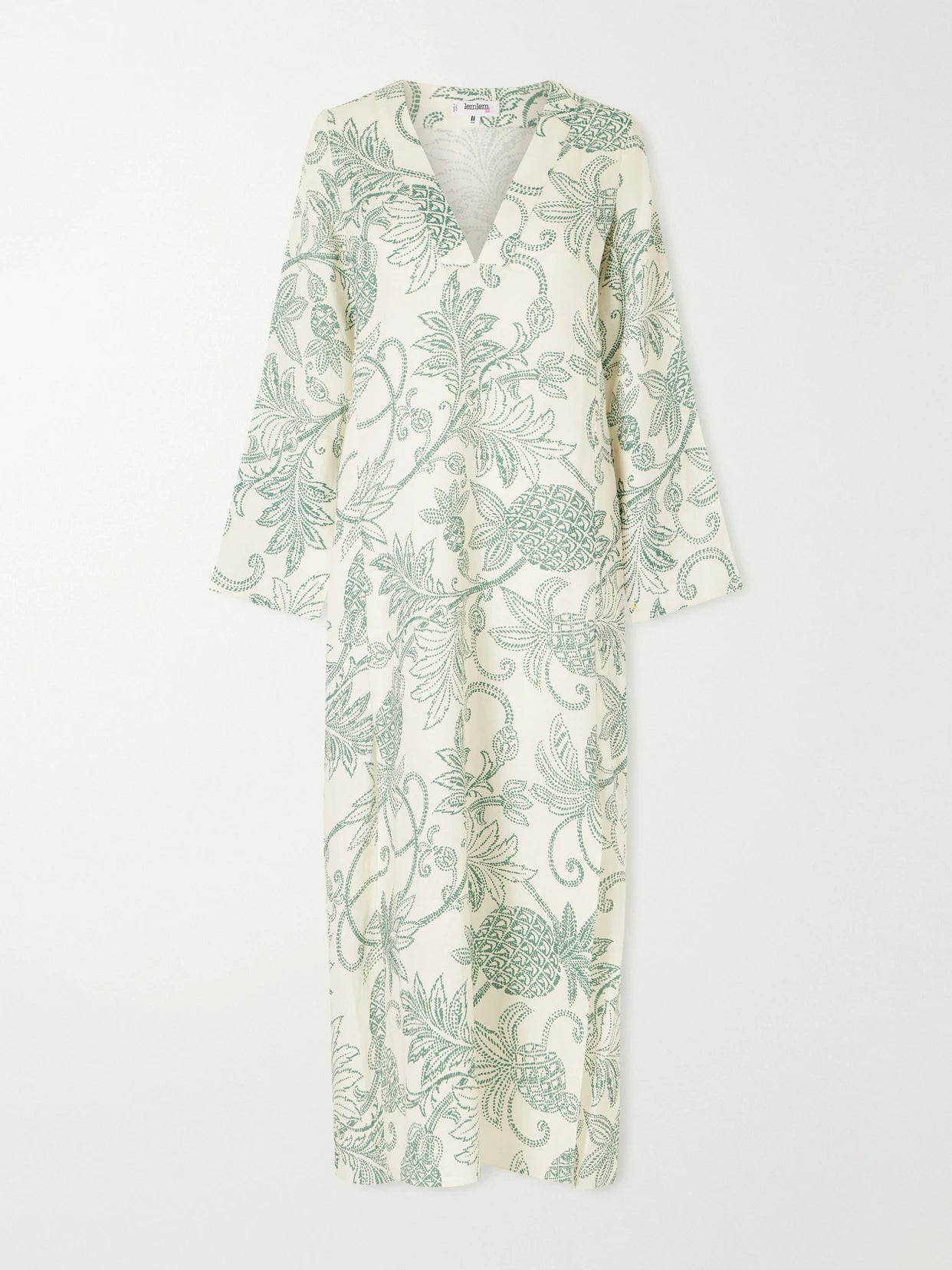 Theodora Printed Linen Maxi Dress
