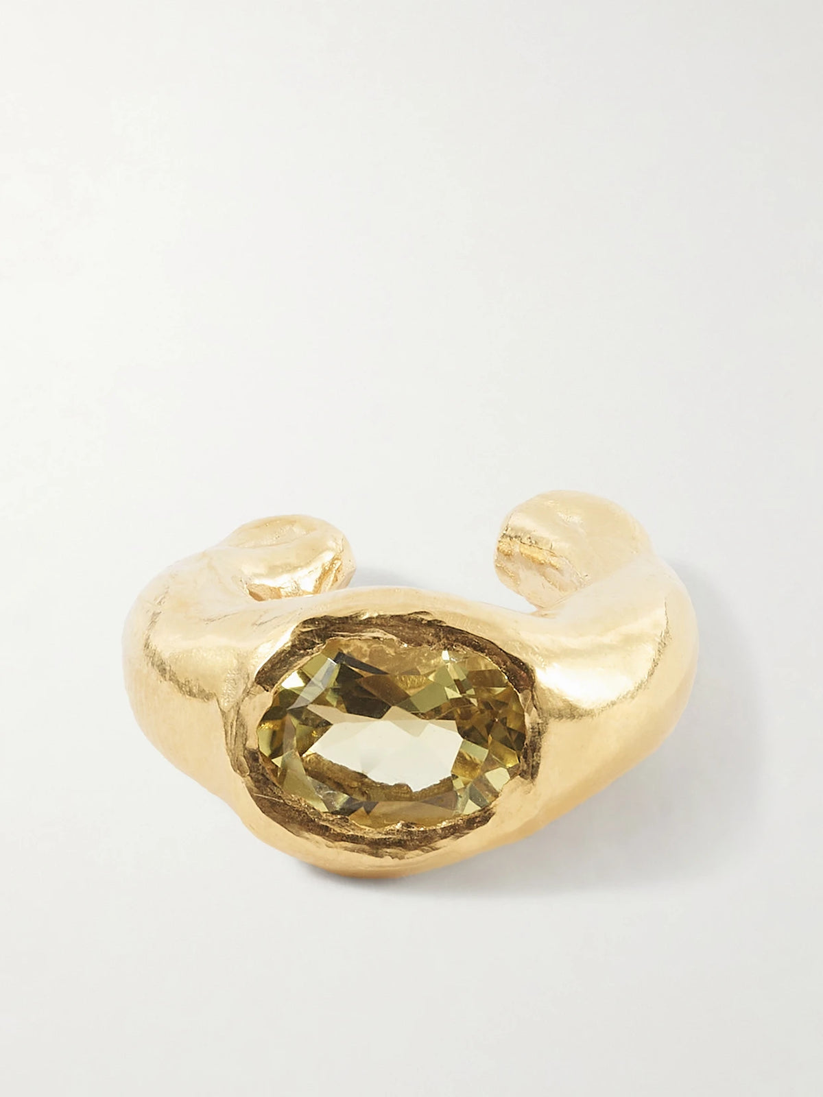 Faro Gold-plated, Amethyst Ear Cuff