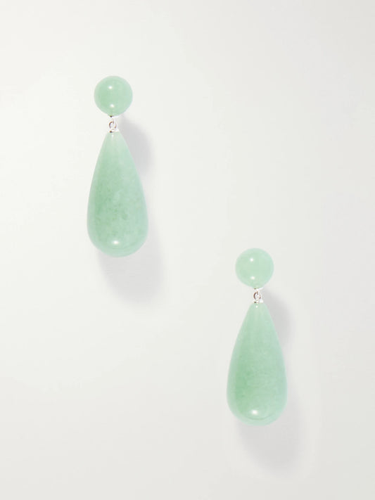 The Lola Sterling Silver Aventurine Earrings