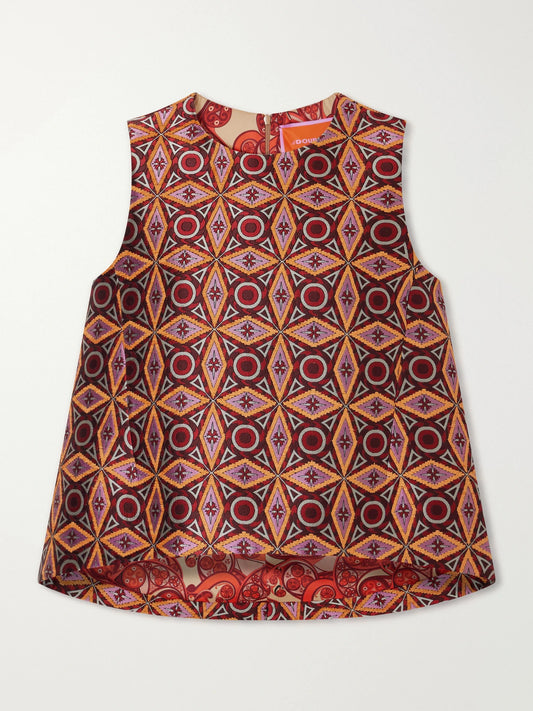 DoubleJ La Scala Jacquard-twill Top