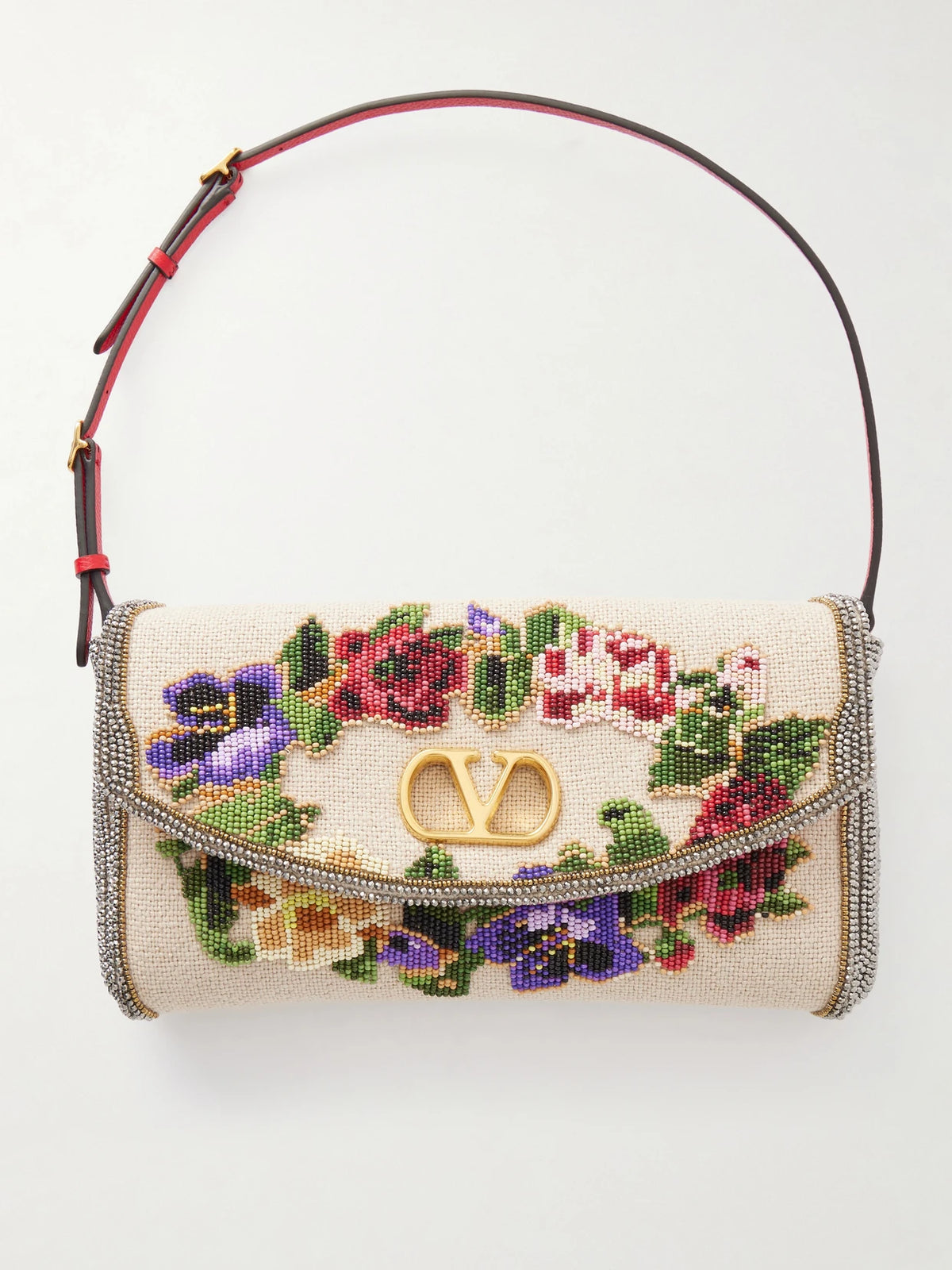 Devain Sequin-embellished Cloqué Shoulder Bag