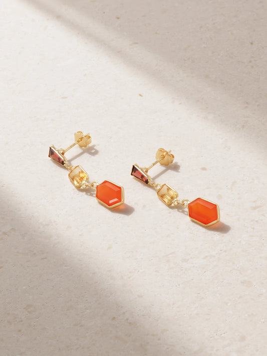 JIA JIA Chakra Gold Multi-stone Earrings