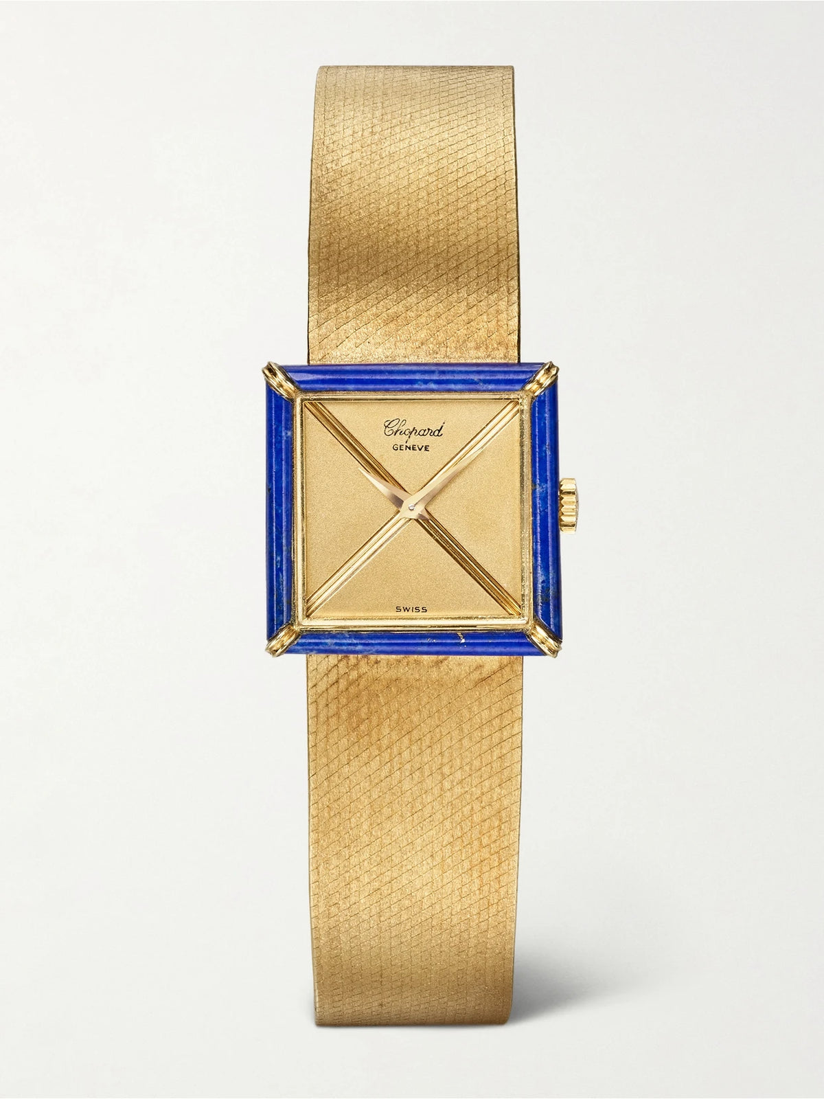 Stephanie Windsor + Chopard Vintage 1980s Hand-wound 18-karat Gold Lapis Lazuli Watch, Ref. 46945 (6.75" And 7.0" Wrist)