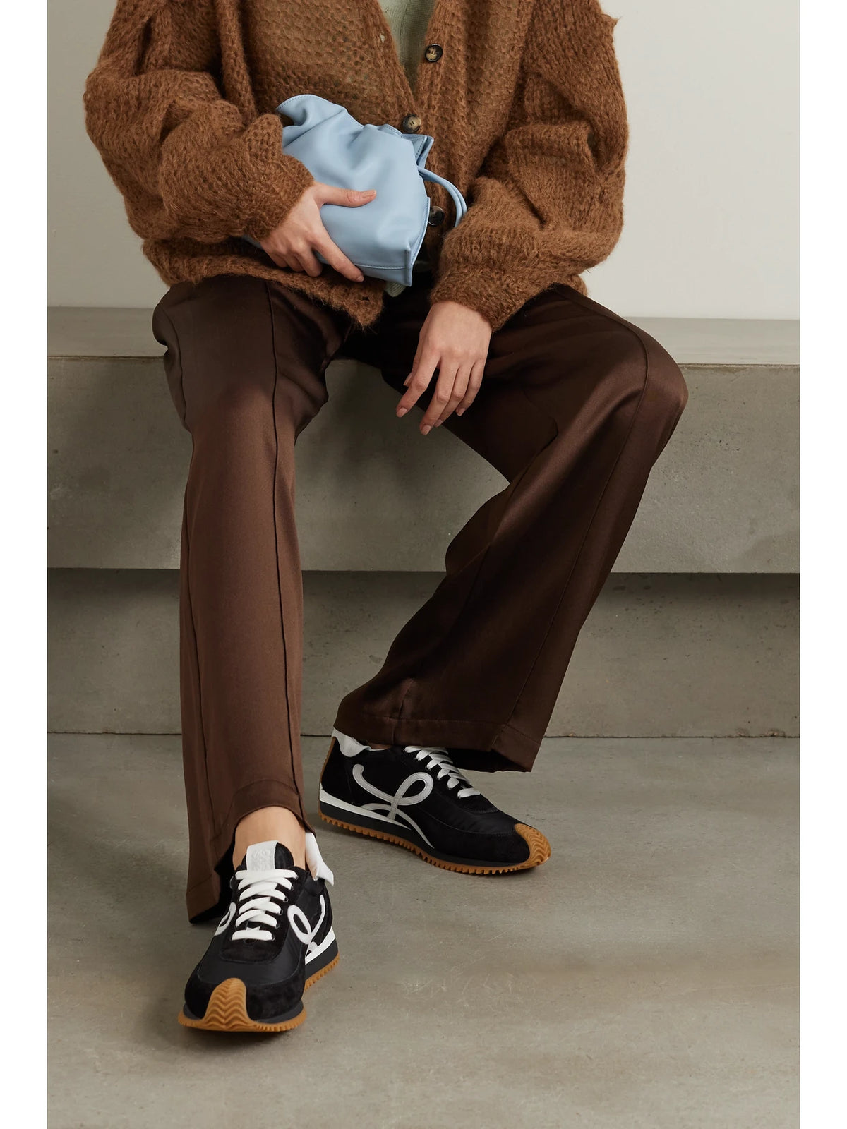Flow Logo-appliquéd Leather And Shell Sneakers
