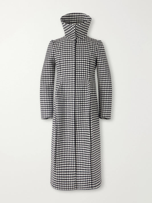 Jean Paul Gaultier Gingham Wool-blend Long Coat
