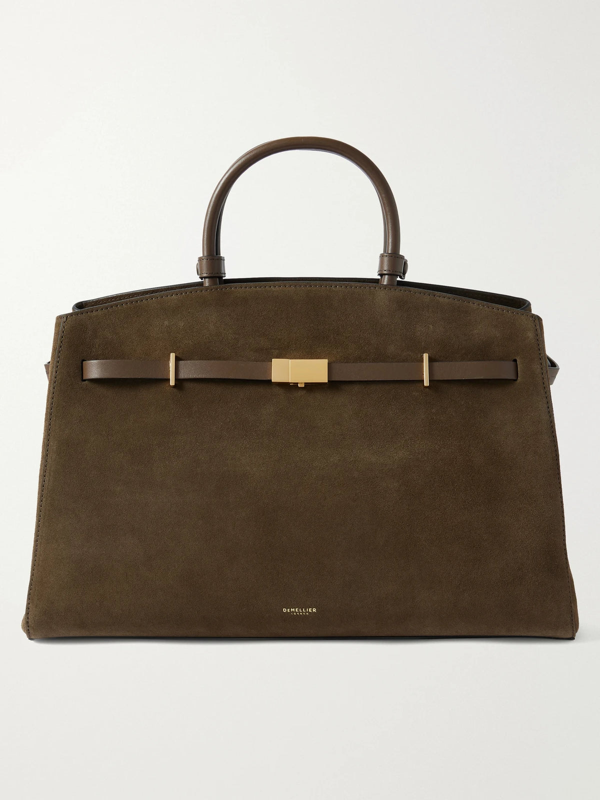 The Hudson Leather-trimmed Suede Tote
