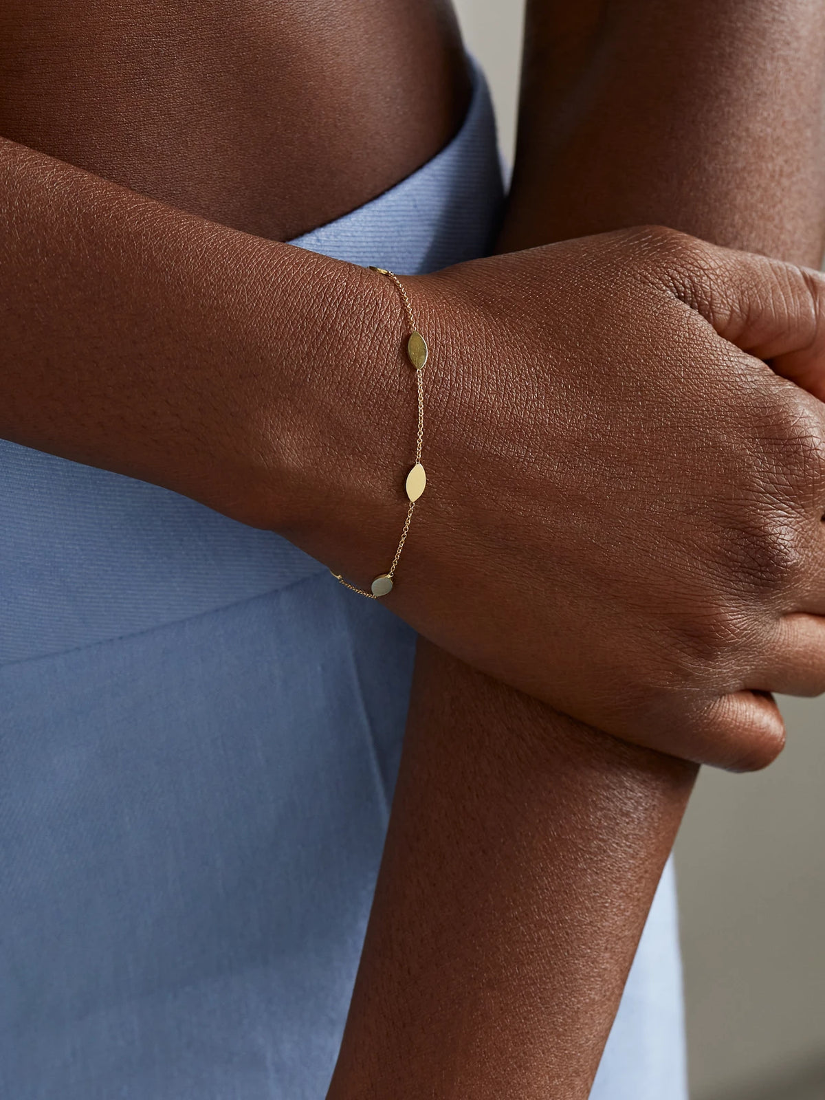 Image of Bracelets. Product name - Marquise By-the-inch 18-karat Gold Bracelet in Multi colour by brand - Jennifer Meyer