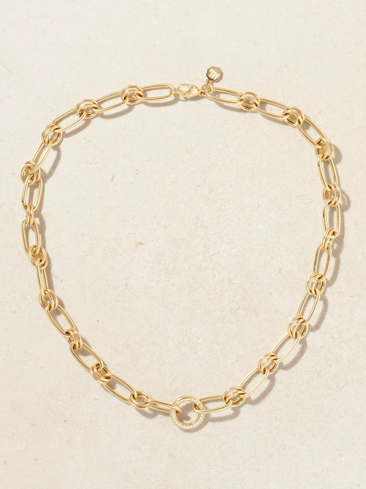 Sardinia 14-karat Gold Diamond Necklace