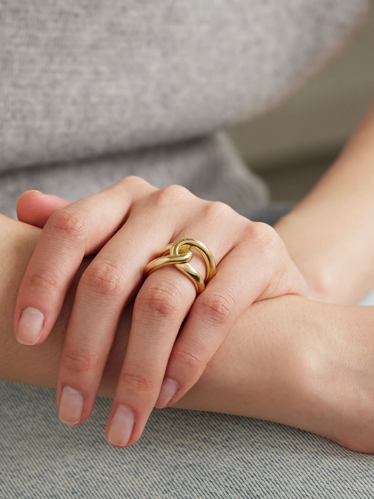 Image of Rings. Product name - The Agnes Gold-plated Ring in Multi colour by brand - LIÉ STUDIO
