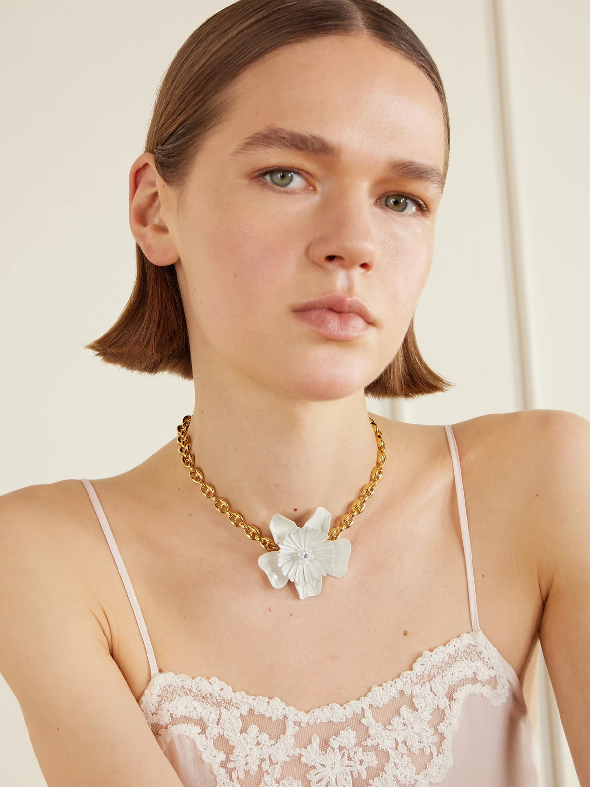 Image of Necklaces. Product name - Gold-tone Lacquer Necklace in Multi colour by brand - Chloé