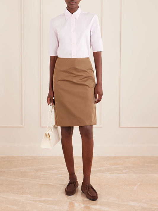 Image of Flats. Product name - Suede Lace-up Shoes in Brown colour by brand - Jil Sander