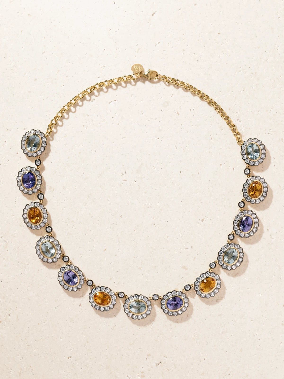 Alexandra 14-karat Gold Multi-stone Necklace