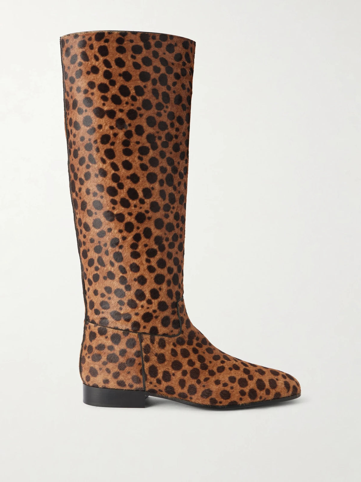 Rein It Animal-print Pony-hair Knee Boots