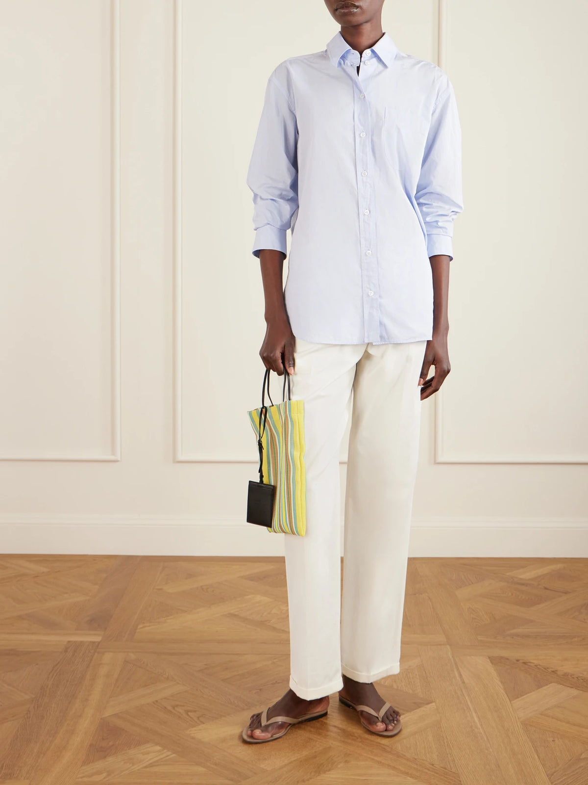 Barn Mini Leather-trimmed Canvas Tote