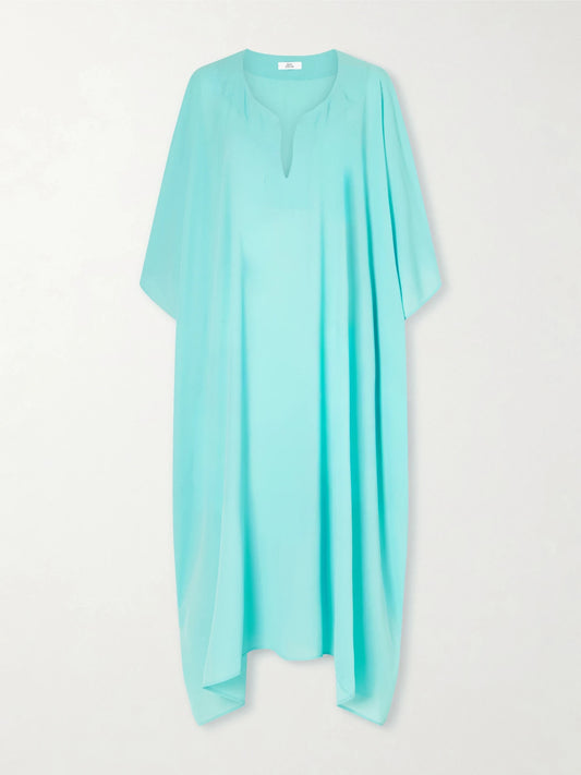 Image of Dresses. Product name - Georgette Kaftan in Blue colour by brand - Sara Cristina