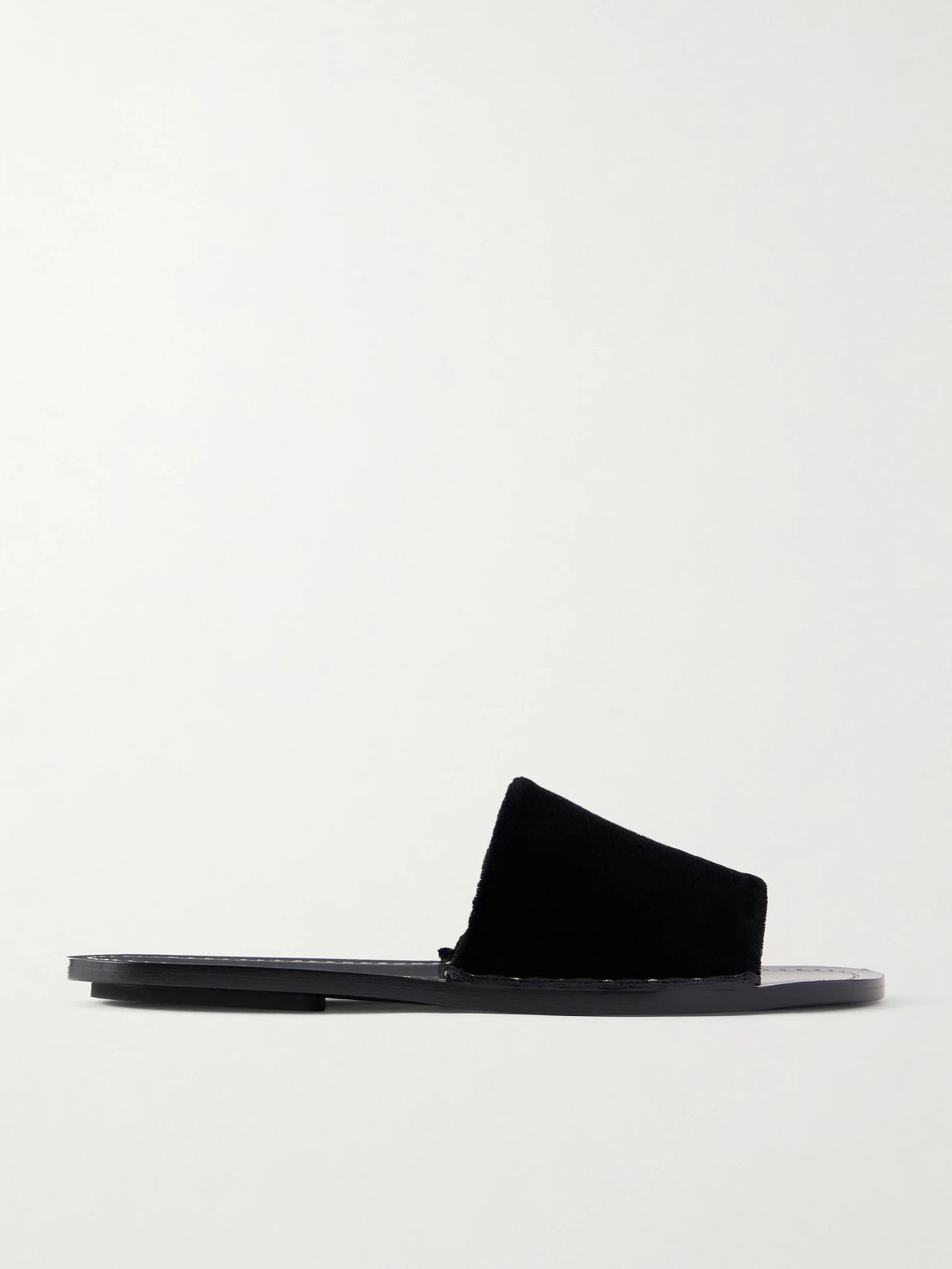 Studded Velvet Slides