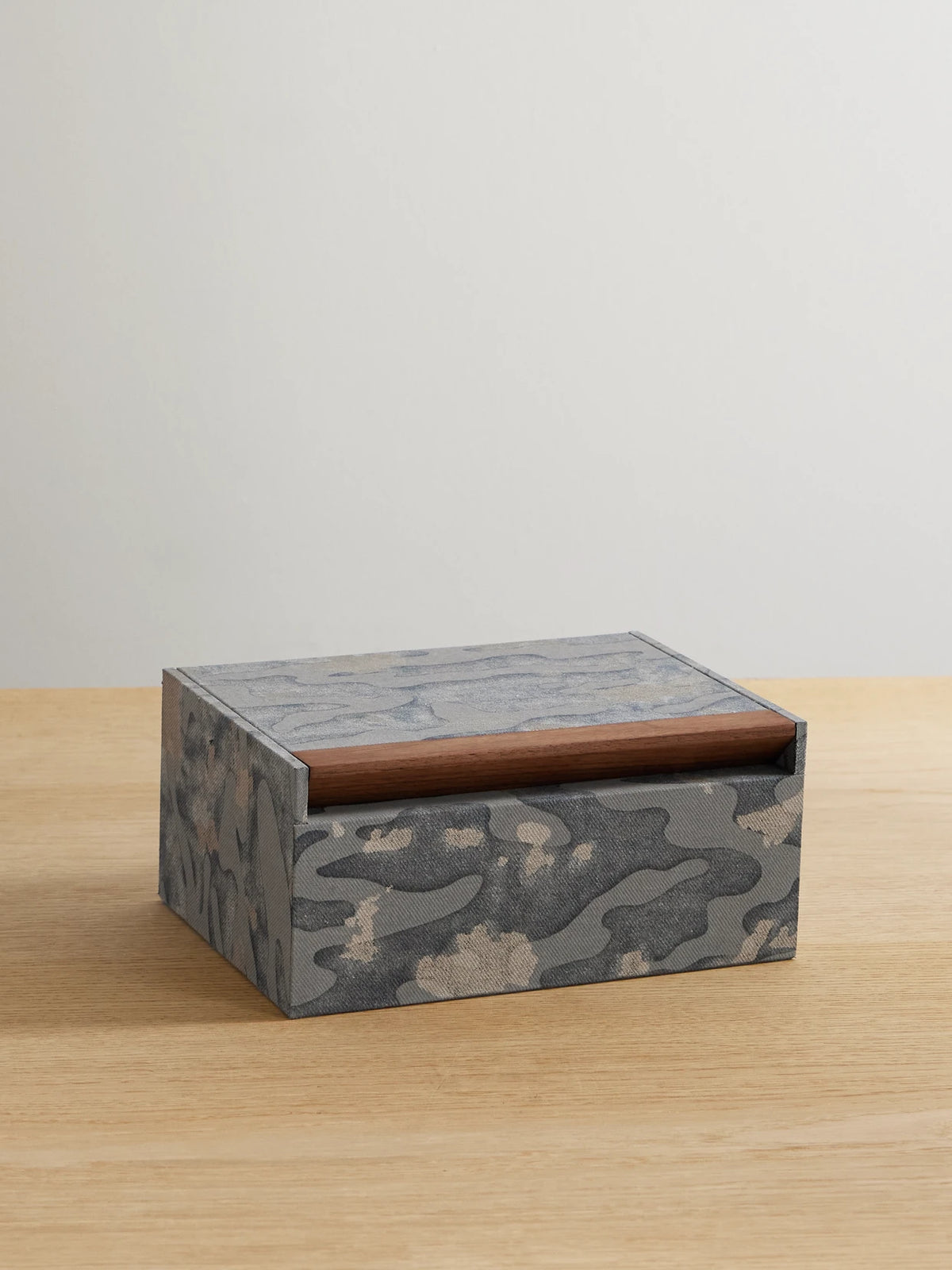 Fortuny Isole Camouflage-print Twill And Wood Box