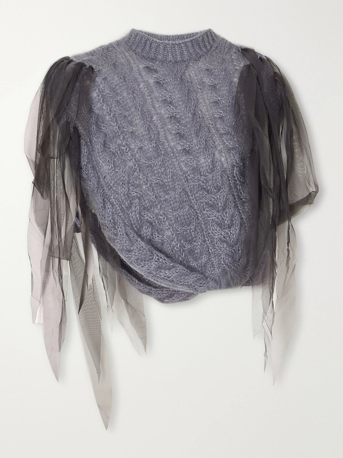 Pauline Dujancourt Winnie Tulle-trimmed Mohair-blend Sweater