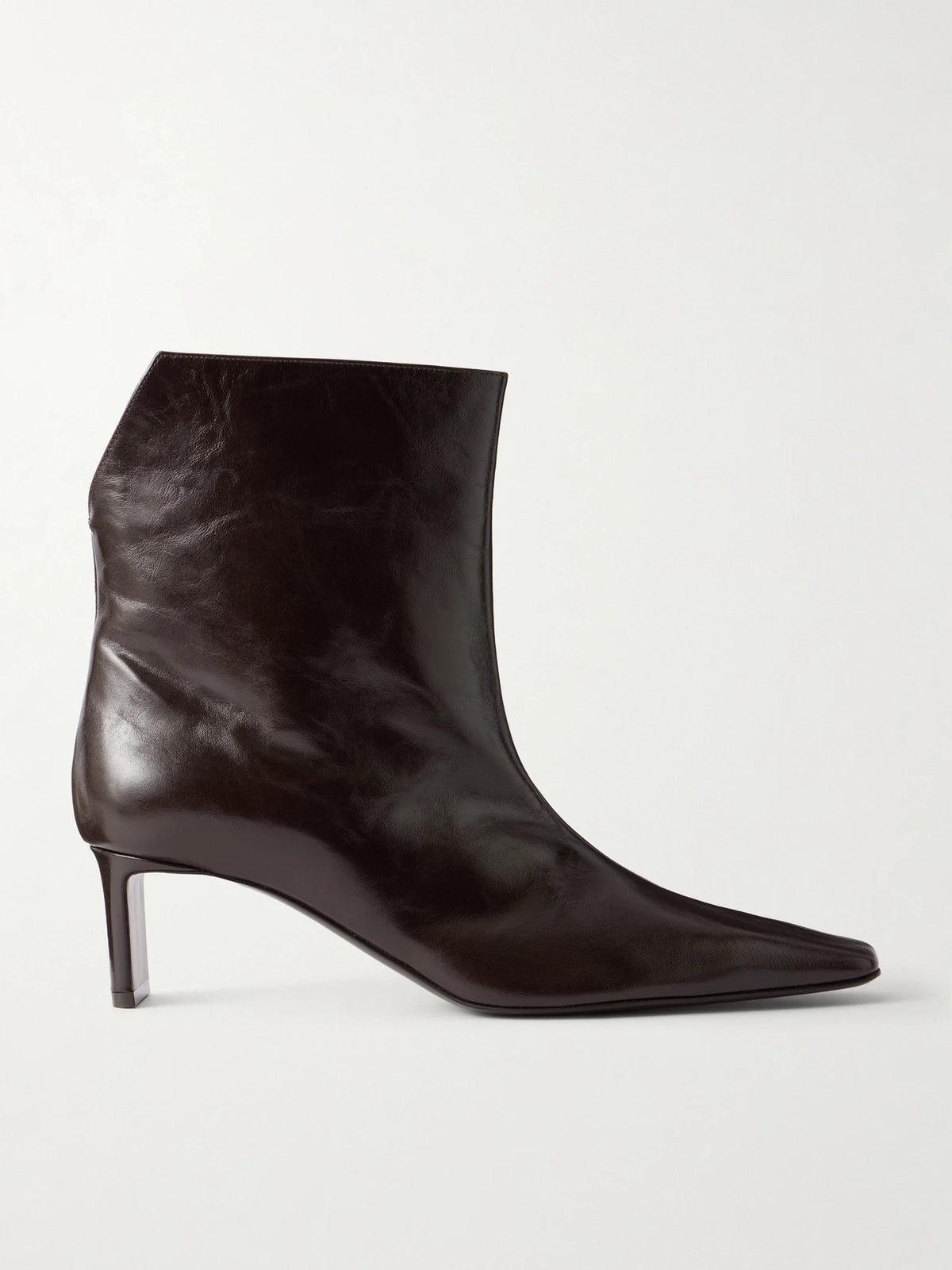 KHAITE Ona 55 Leather Ankle Boots