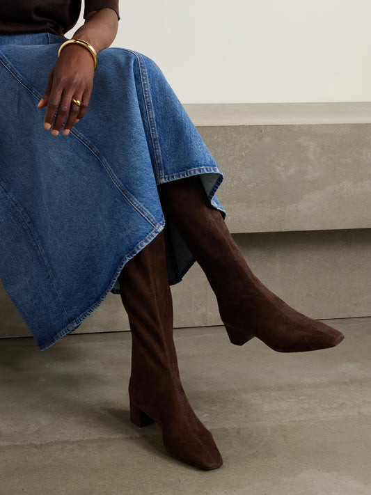 Saint Honoré 35 Suede Knee Boots