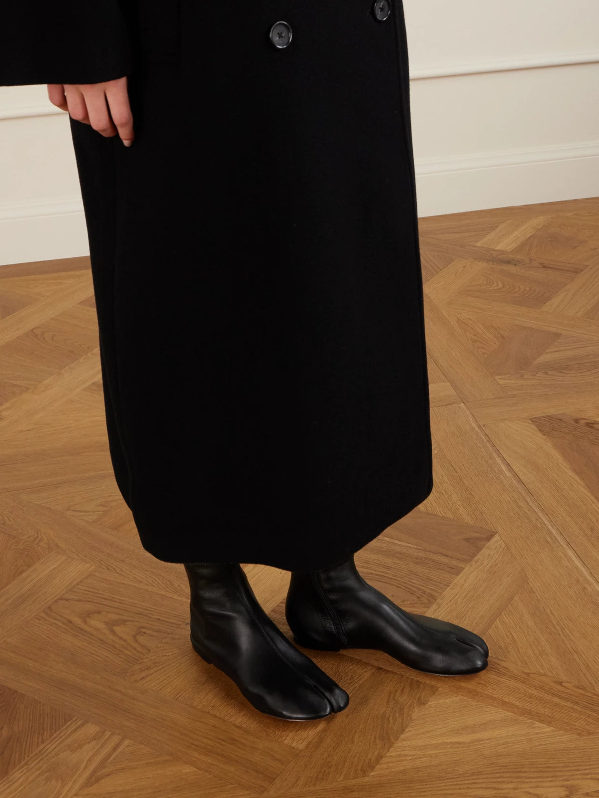 Tabi Split-toe Leather Knee Boots