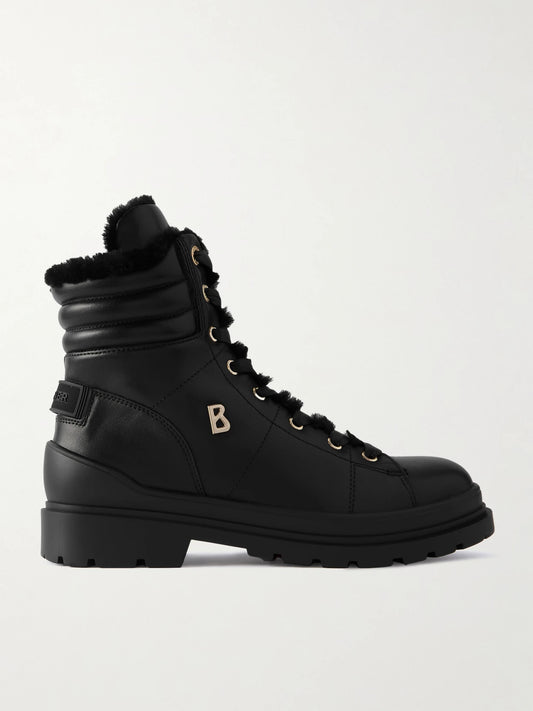 BOGNER St. Moritz Embellished Shearling-lined Leather Ankle Boots