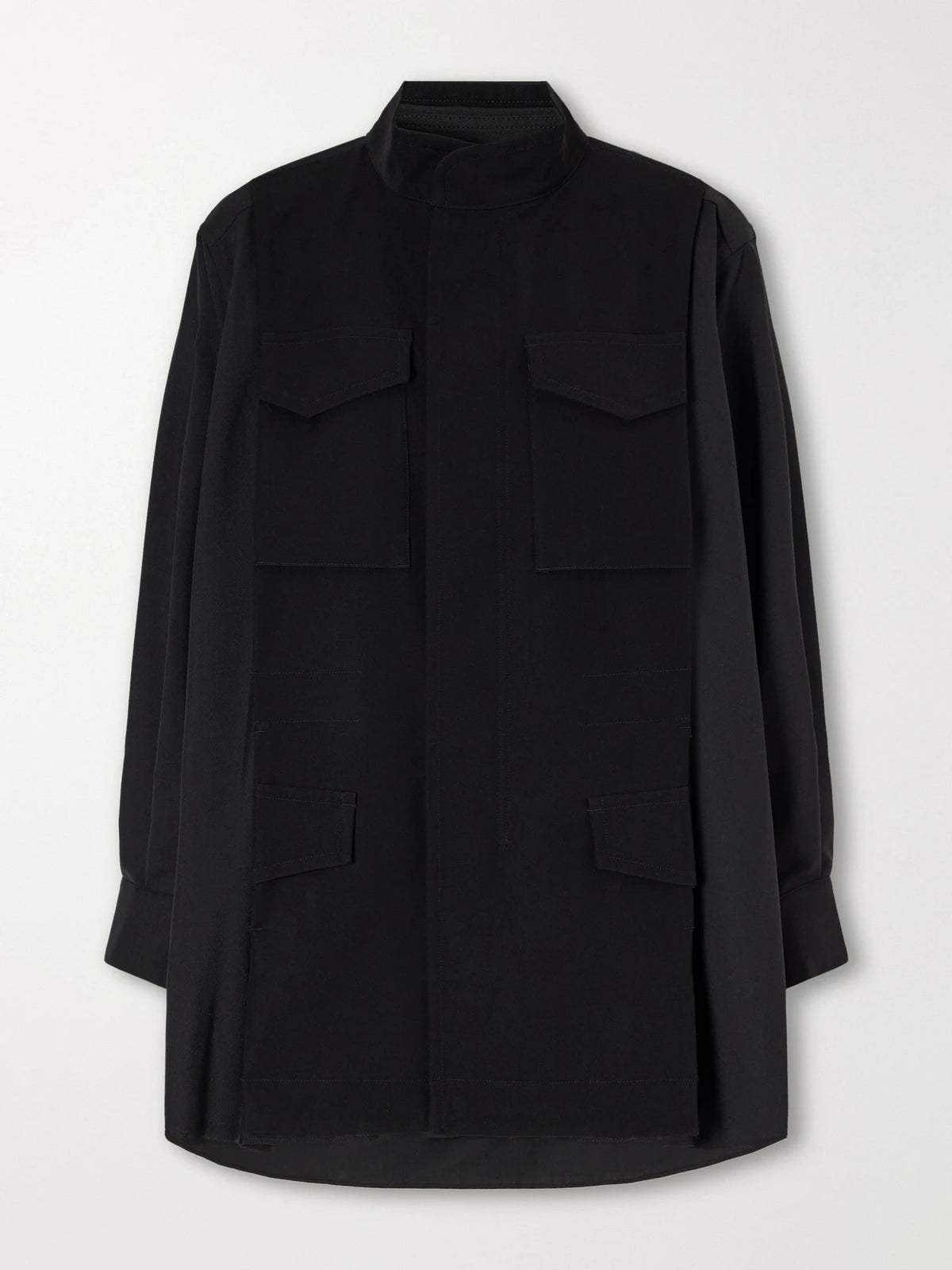 Sacai Crepe-trimmed Woven Shirt
