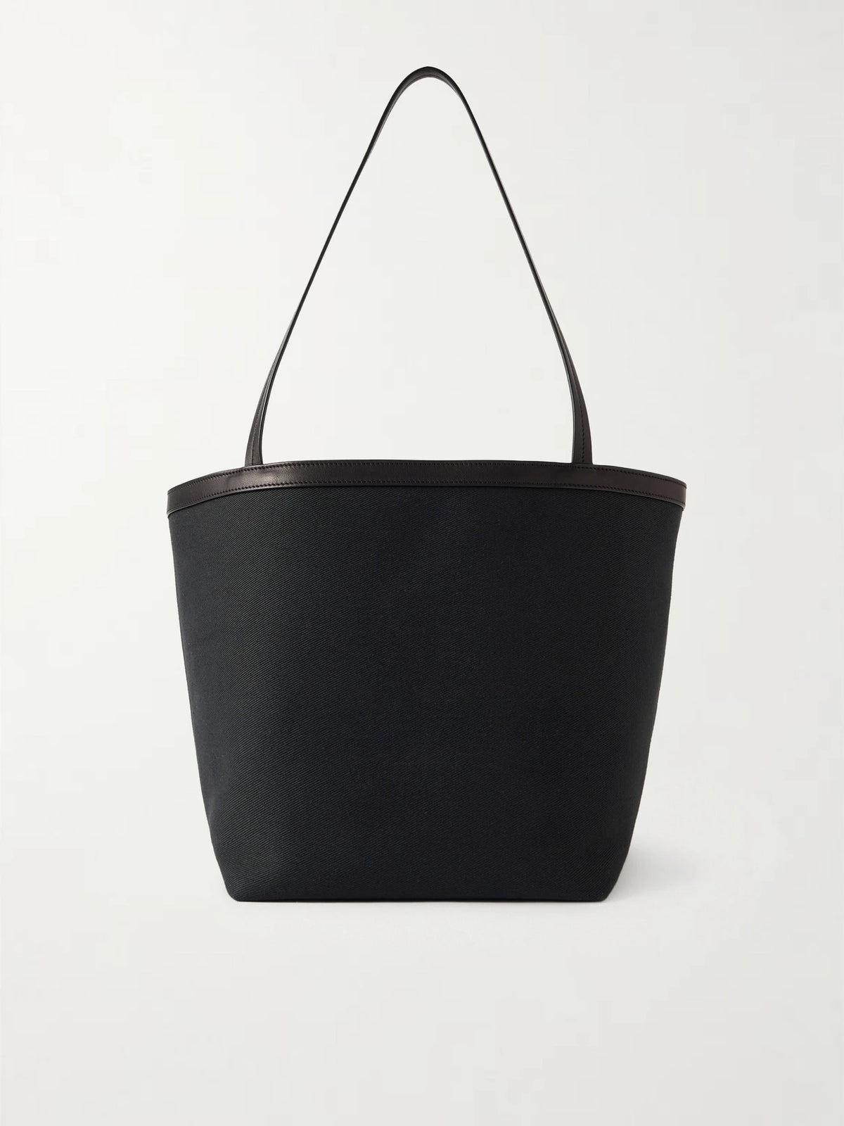Park Reversible Leather-trimmed Twill Tote
