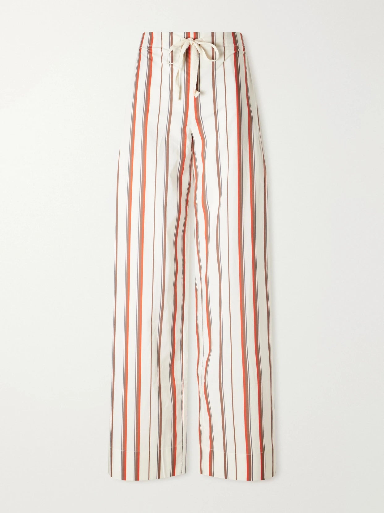 Alva Striped Cotton Wide-leg Pants