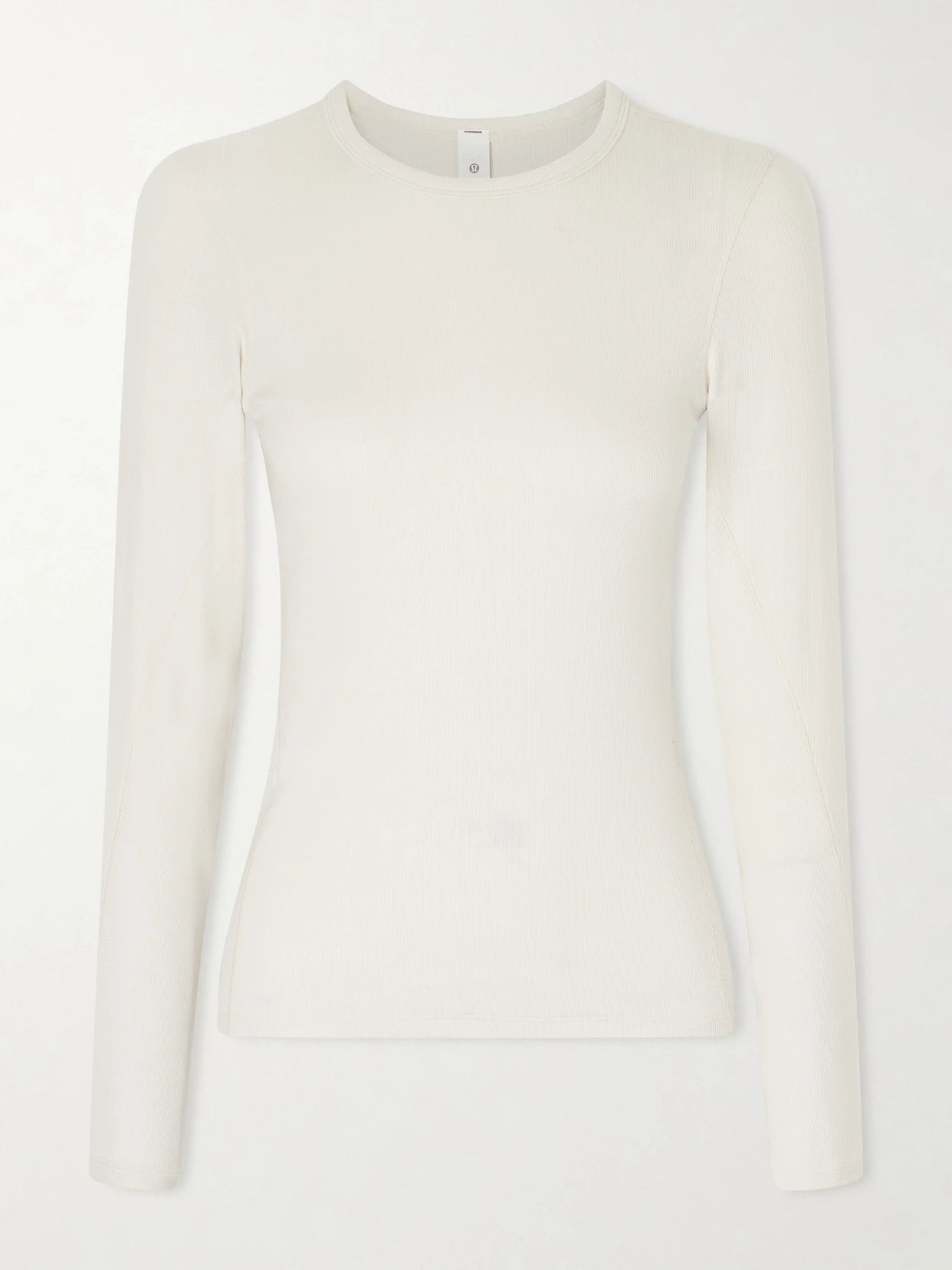 Image of T-Shirts. Product name - Hold Tight Ribbed Stretch Lenzing Modal-jersey T-shirt in Ivory colour by brand - lululemon